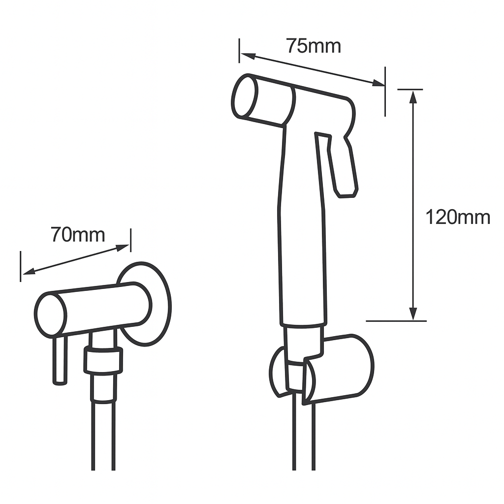 Ducha Higiénica Inodoro Dorado ABLUO AURI GRIFERS