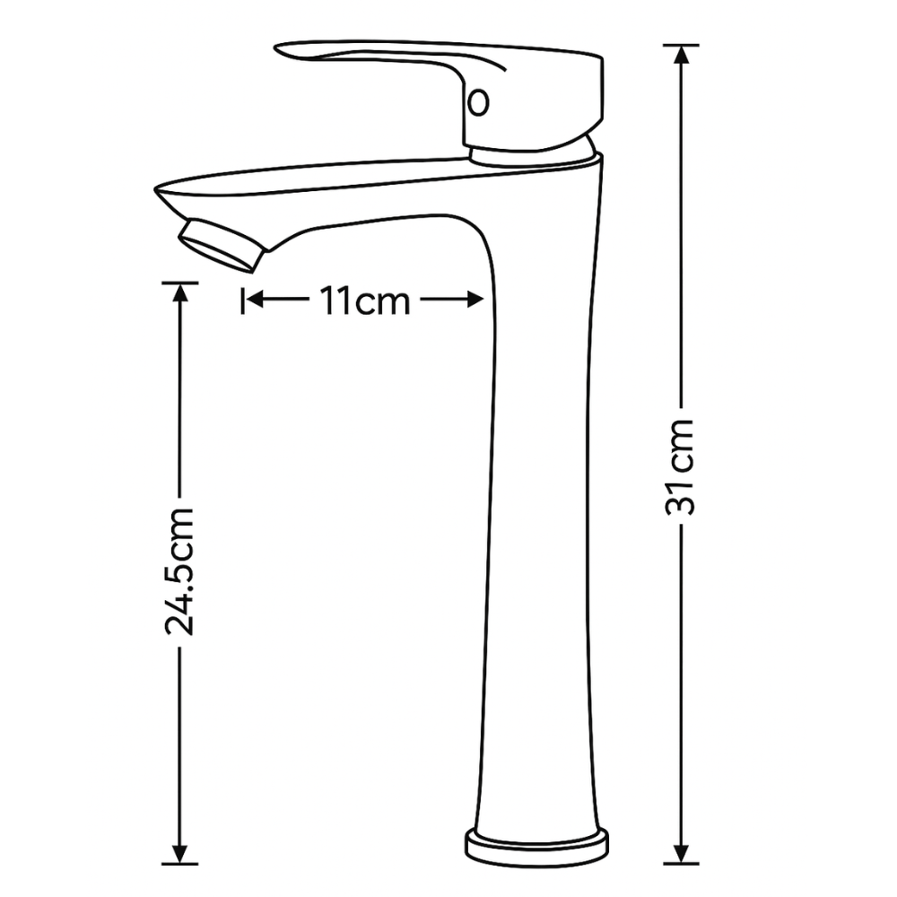Grifo Lavabo Negro Mate Caño Alto – ARCUS ALTUS COAL GRIFERS