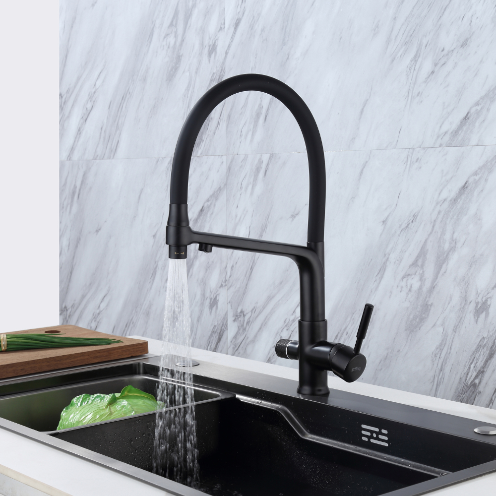 Grifo Cocina Osmosis Flexible 3 Vías Negro – CALIGARUM COAL GRIFERS