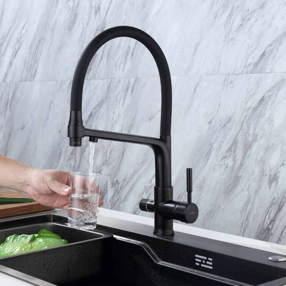 Grifo Cocina Osmosis Flexible 3 Vías Negro – CALIGARUM COAL GRIFERS