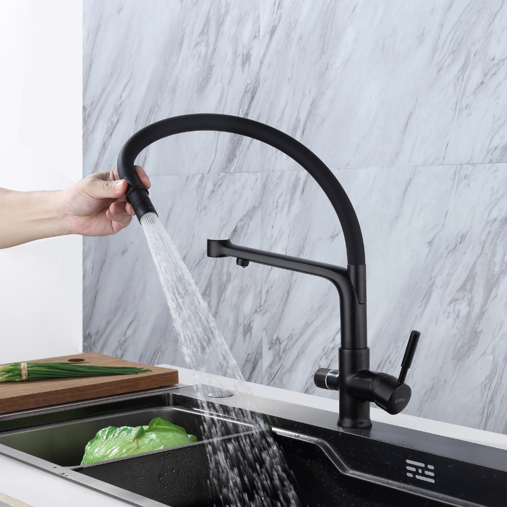 Grifo Cocina Osmosis Flexible 3 Vías Negro – CALIGARUM COAL GRIFERS