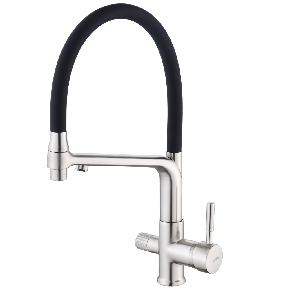 Grifo Cocina Osmosis Flexible 3 Vías Acero Cepillado – CALIGARUM HIBERA GRIFERS