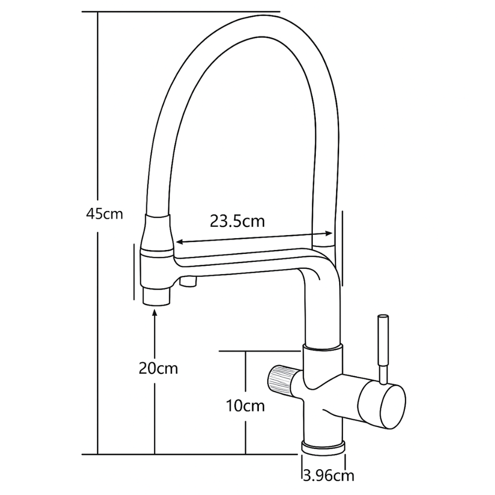 Grifo Cocina Osmosis Flexible 3 Vías Acero Cepillado – CALIGARUM HIBERA GRIFERS