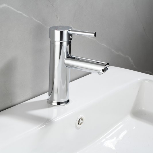 Grifo Lavabo Cromado Caño Bajo Con Apertura En Frío - MODICU CROME GRIFERS