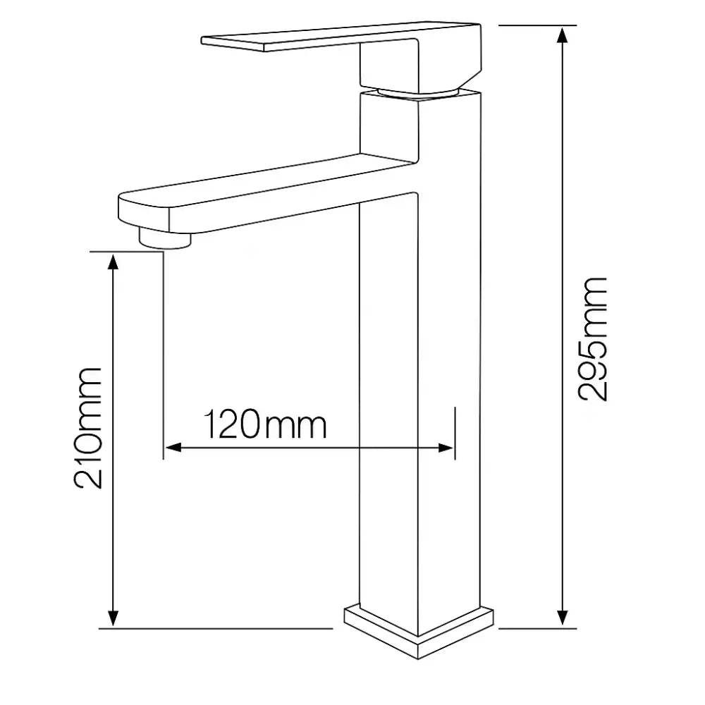 Grifo Lavabo Cromado Caño Alto – SQUARE ALTUS CROME GRIFERS
