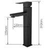 Grifo Lavabo Caño Alto Negro - HUMILIS COAL GRIFERS | Diseño Moderno, Eficiente y Ahorro de Agua