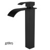 Grifo Lavabo Caño Alto Negro PRINCEP COAL GRIFERS