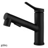 Grifo Lavabo Extraíble Negro LABELLO COAL GRIFERS