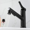 Grifo Lavabo Extraíble Negro LABELLO COAL GRIFERS