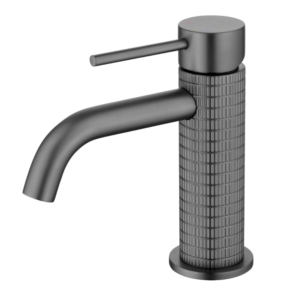 Grifo Lavabo Caño Bajo Gris Metal AUREA LOW GRISEO GRIFERS