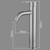 Grifo Lavabo Caño Alto Negro ALTAVUM COAL GRIFERS