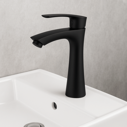 Grifo Lavabo Negro Mate Caño Alto – ARCUS ALTUS COAL GRIFERS