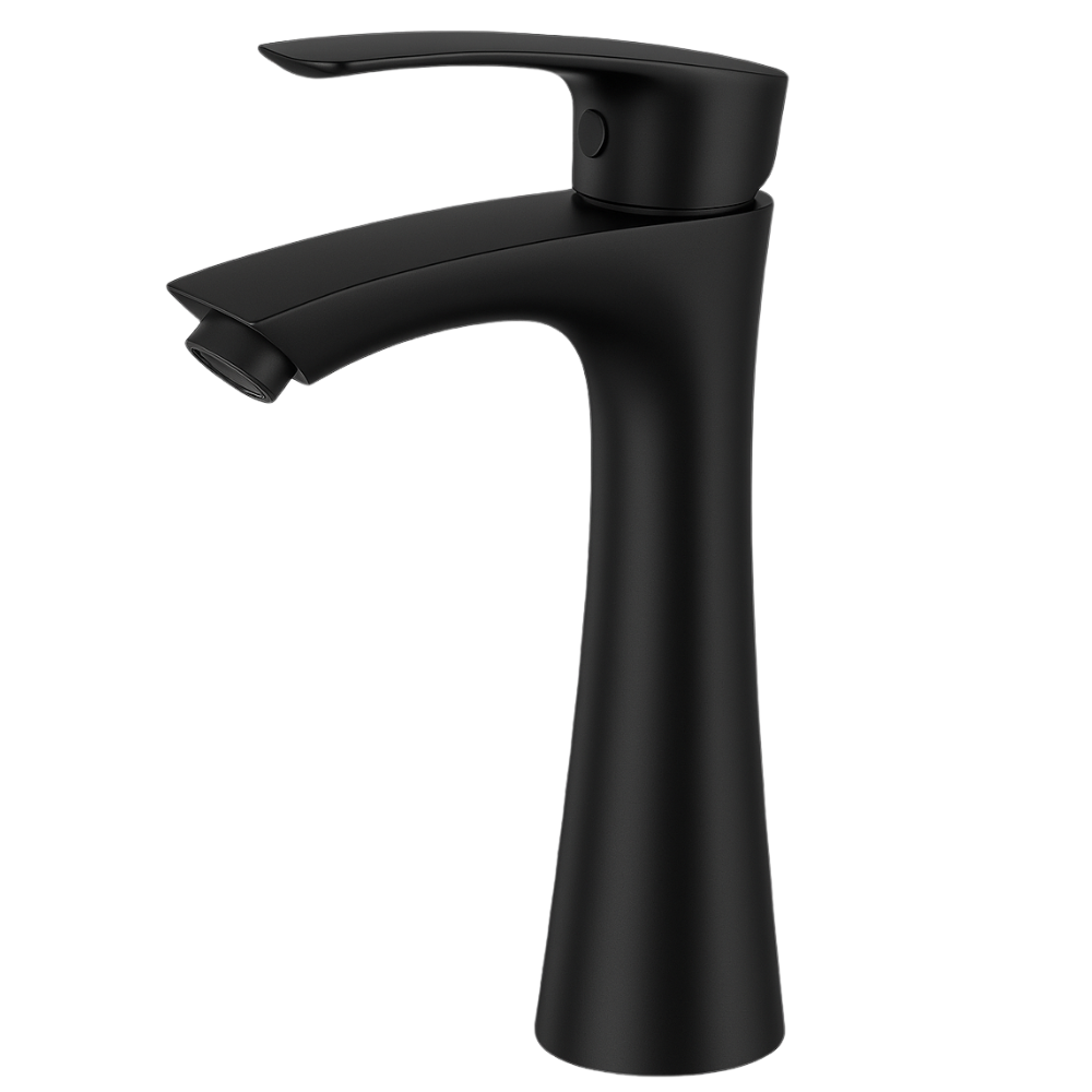 Grifo Lavabo Negro Mate Caño Alto – ARCUS ALTUS COAL GRIFERS