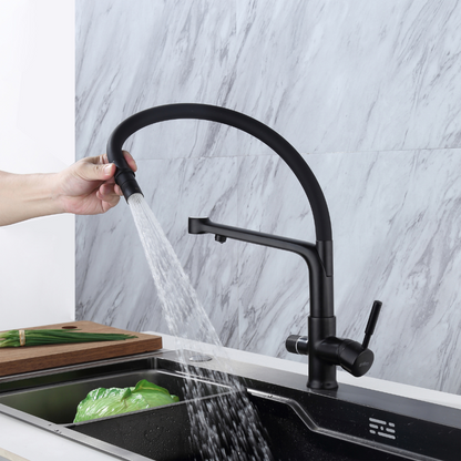 Grifo Cocina Osmosis Flexible 3 Vías Negro – CALIGARUM COAL GRIFERS