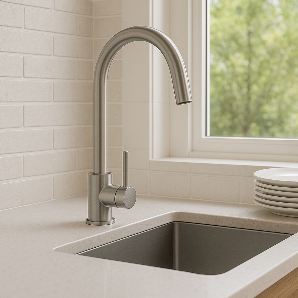 Grifo Cocina Acero Cepillado Caño Alto – CULINA HIBERA GRIFERS