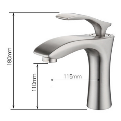 Grifo Lavabo Caño Bajo Acero Cepillado FLUMEN HIBERA GRIFERS - Interbude