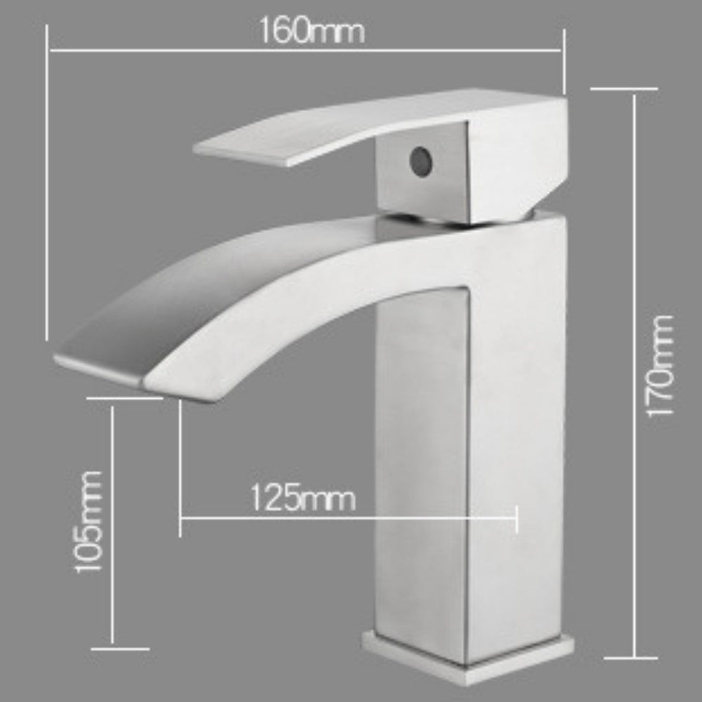 Grifo Lavabo Caño Bajo Acero Pulido TENDIT HIBERA GRIFERS - Interbude