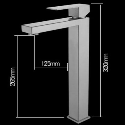 Grifo Lavabo Caño Alto Acero Pulido IMPETU HIBERA GRIFERS - Interbude